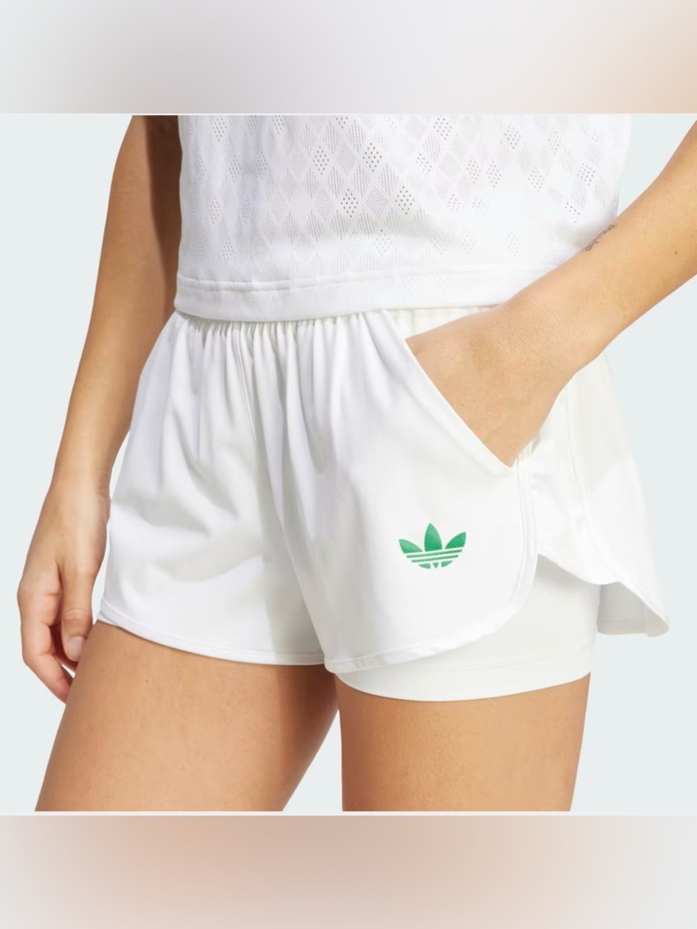 Adidas [L] Tennis Pro Women's Climacool Shorts Set (Polo+Shorts) JM4732+JM4734 - Picture 7 of 17